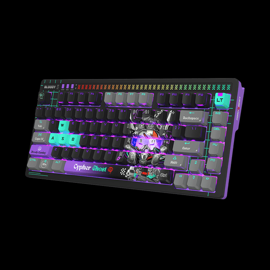 Bloody AT75 Alpha Optical RGB Switch Mechanical Keyboard - Cypher Ghost MyGamingStore