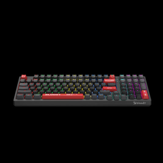 Bloody WS98 Wireless Mechanical RGB Gaming Keyboard | Bluetooth, 2.4GHz & USB-C, 98-Key 80% Compact, Red Switch MyGamingStore
