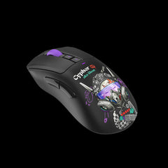 R73 Ultra Duo Dual Mode Wavelink Wireless Gaming Mouse - Cypher Ghost, Multi Functional Receiver Dock 20K DPI,USB to Type-C Adaptor, 1000 Hz Polling Rate,75H Playtime, Anti Slip Stickers Included MyGamingStore