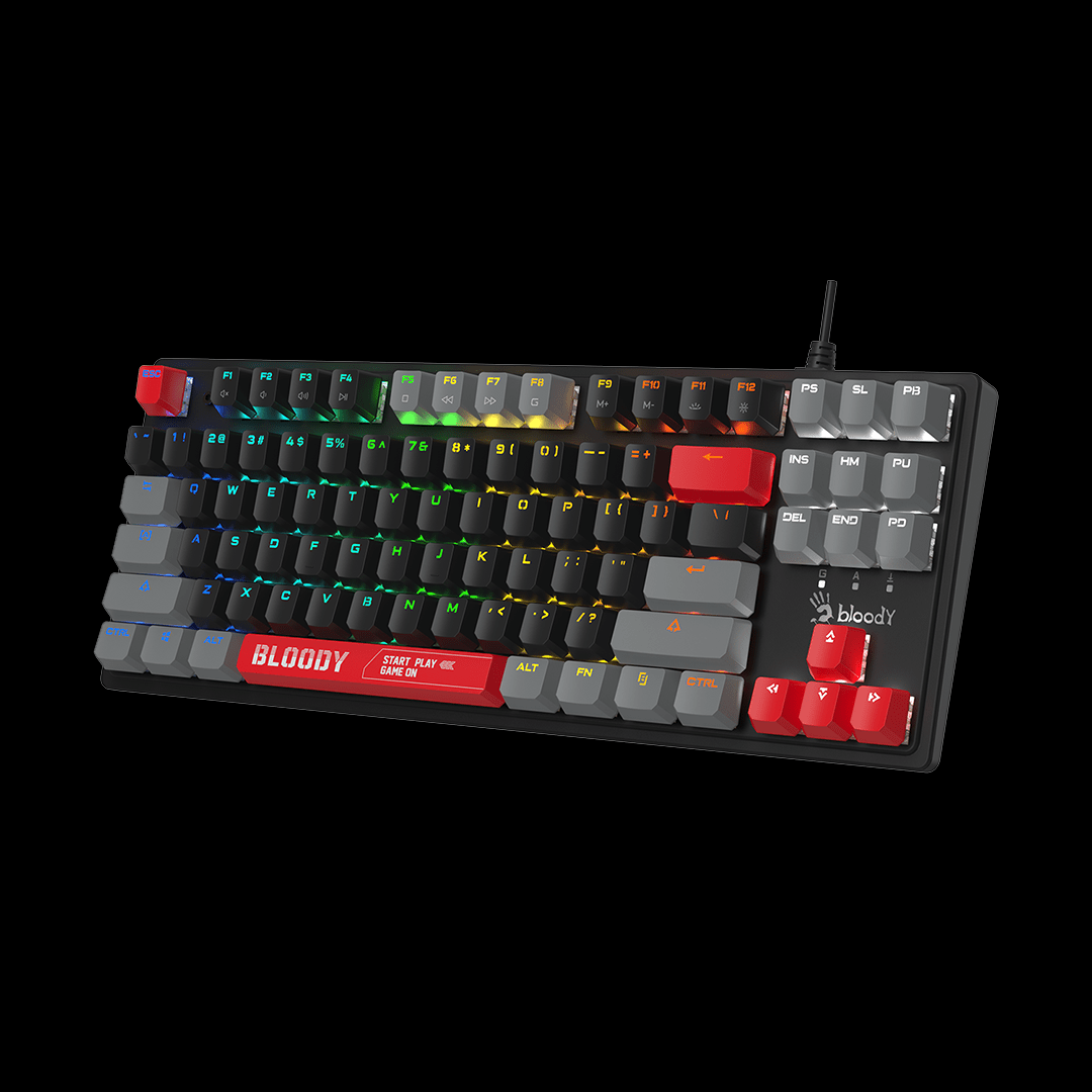 Bloody S310N BLMS TKL RGB Mechanical Gaming Keyboard - 87 Key Caps, Swappable key, NKRO, MyGamingStore