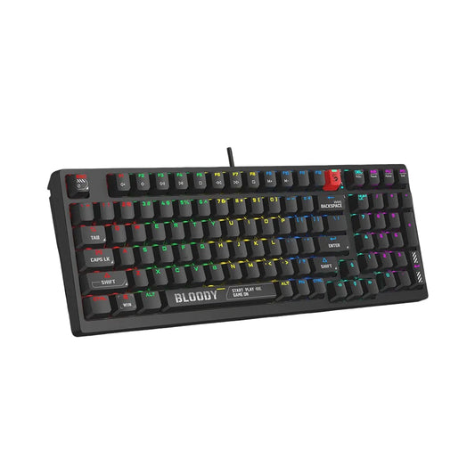 Bloody S98 RGB Wired  Mechanical Keyboard with BLMS Switches, 98 Key Layout, 25 PBT Keycaps, Hot Swappable, NKRO MyGamingStore